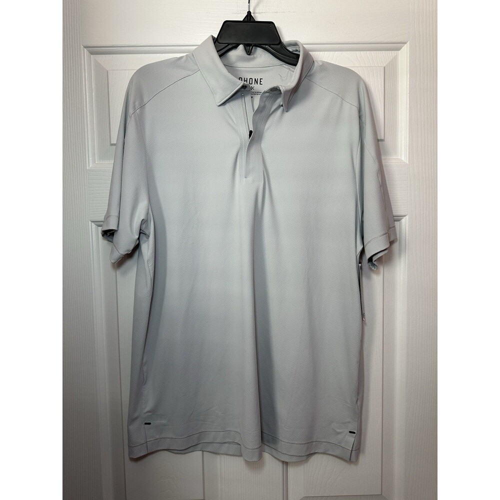 RHONE Polo Mens Size M Gray Momentum Tech Golf Performance Quarter Zip Stretch
